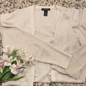 White Black House Market Biege long Cardi.